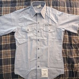 US Navy men's chambray‎ utility shirt